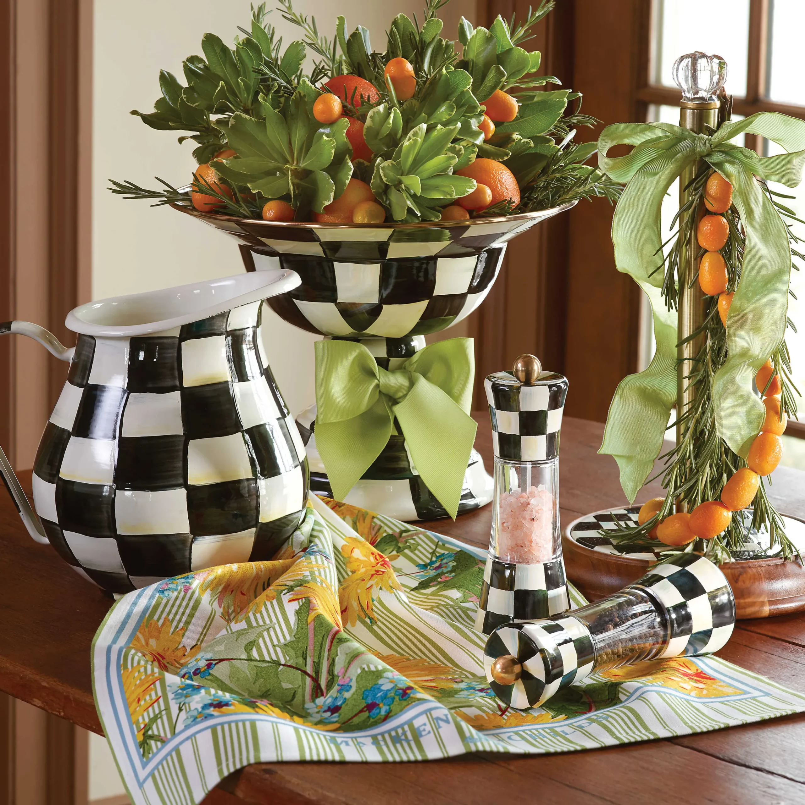 MacKenzie-Childs Serveware<Courtly Check Grinder