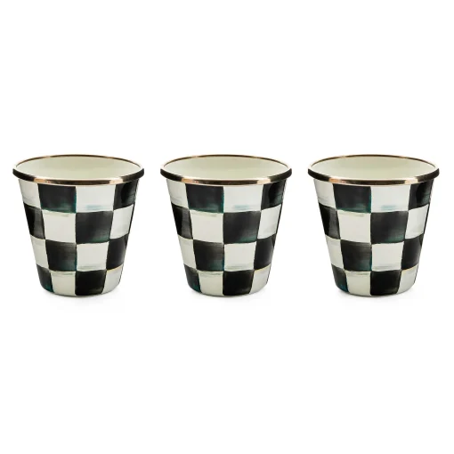 MacKenzie-Childs Spring|The Fall Shop<Courtly Check Herb Pots, Set of 3