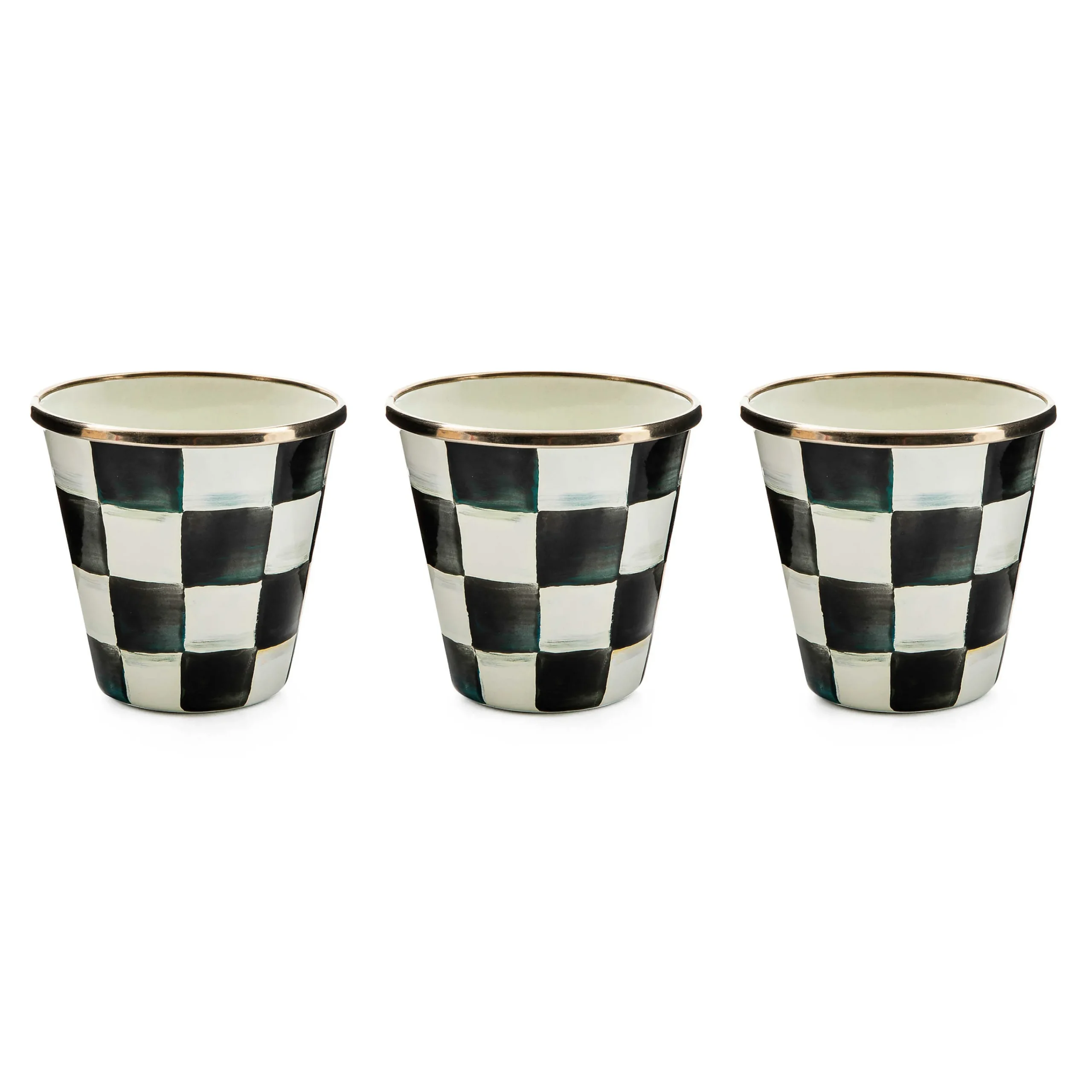MacKenzie-Childs Spring|The Fall Shop<Courtly Check Herb Pots, Set of 3