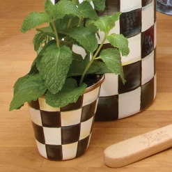MacKenzie-Childs Spring|The Fall Shop<Courtly Check Herb Pots, Set of 3