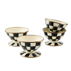 MacKenzie-Childs Kitchen & Dining Sets|Dinnerware & Flatware<Courtly Check Ice Cream Dishes, Set of 4