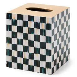 MacKenzie-Childs Bath & Bath Accessories<Courtly Check Lacquer Boutique Tissue Box Cover