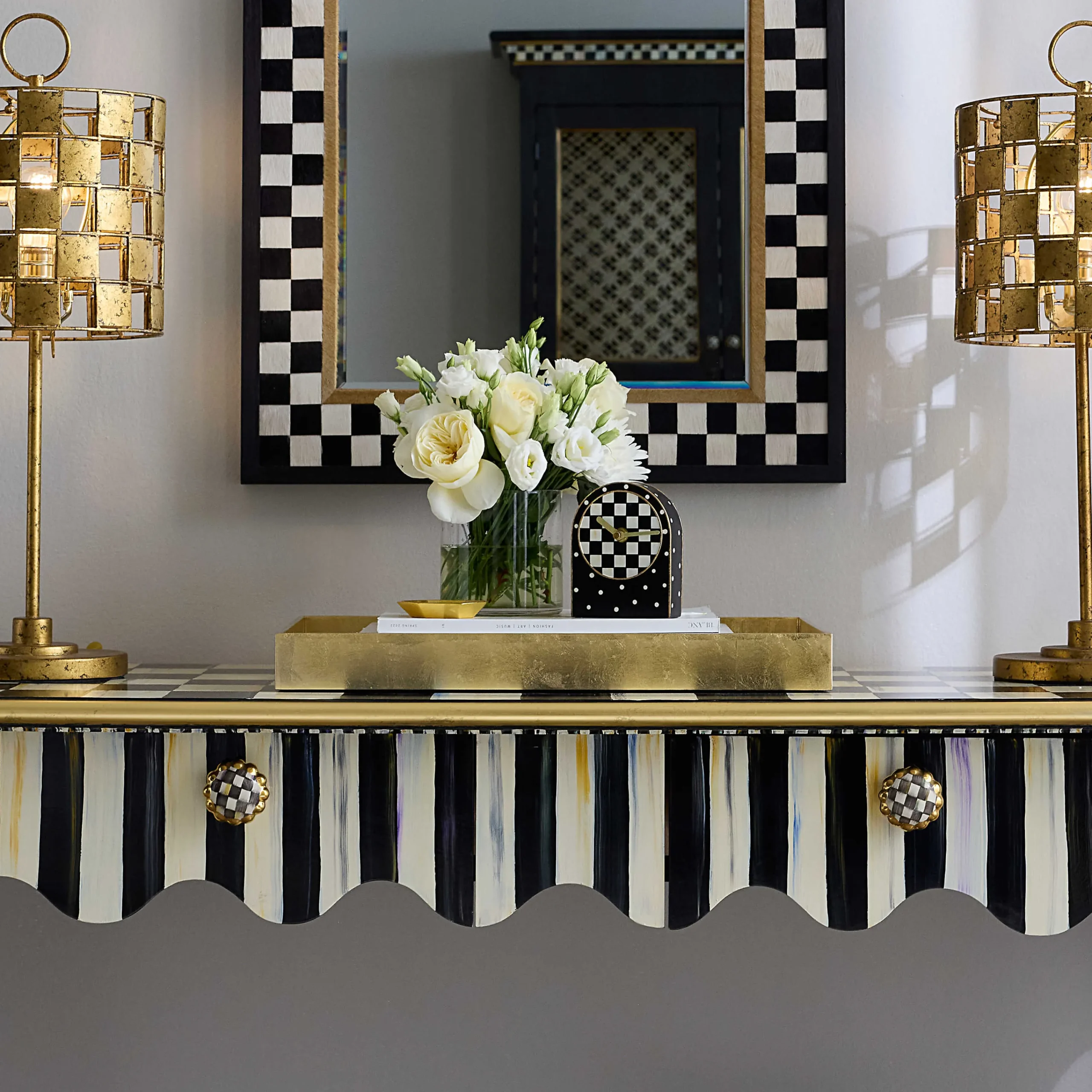 MacKenzie-Childs Room Accents<Courtly Check Lacquer Tray