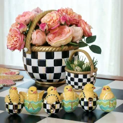 MacKenzie-Childs Easter|Spring<Courtly Check Large Basket