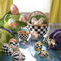 MacKenzie-Childs Easter|Spring<Courtly Check Large Basket