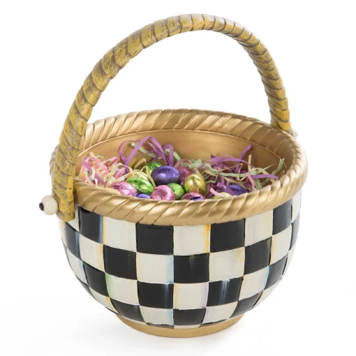 MacKenzie-Childs Easter|Spring<Courtly Check Large Basket