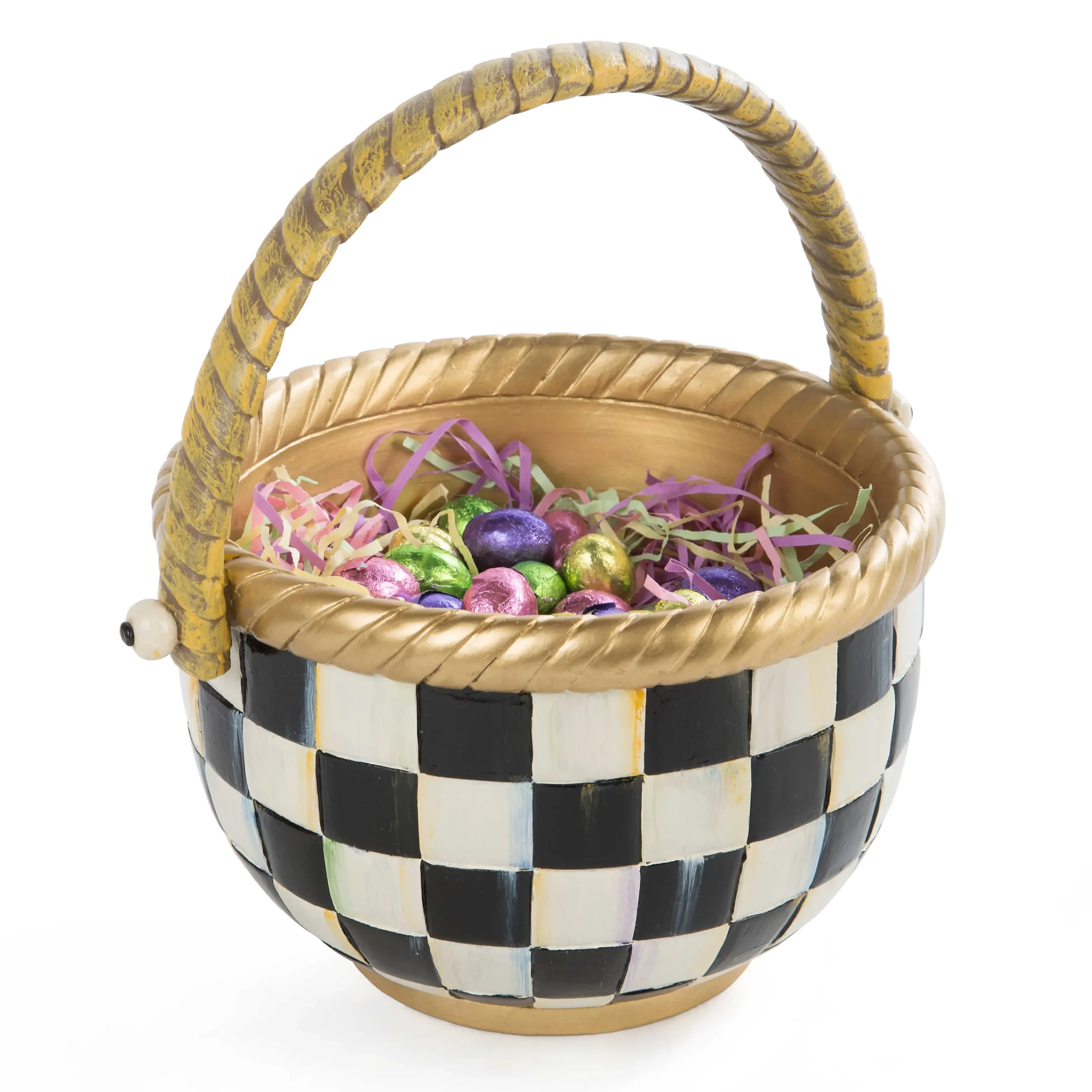 MacKenzie-Childs Easter|Spring<Courtly Check Large Basket