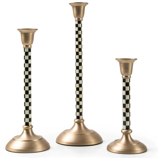 MacKenzie-Childs Candles & Fragrances|Room Accents<Courtly Check Large Candlestick
