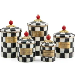 MacKenzie-Childs Room Accents|Kitchen Storage & Organization<Courtly Check Large Canister