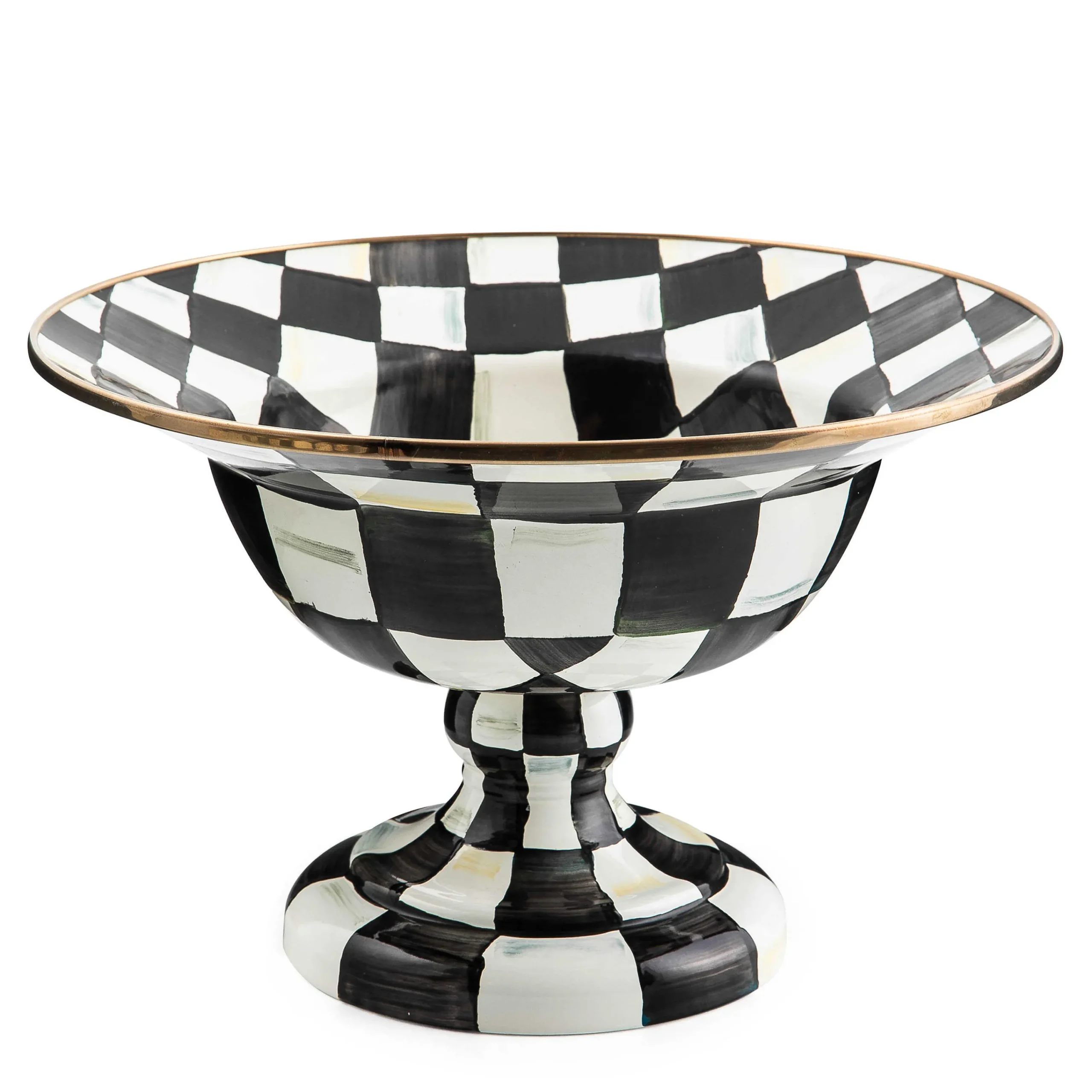 MacKenzie-Childs Serveware<Courtly Check Large Compote