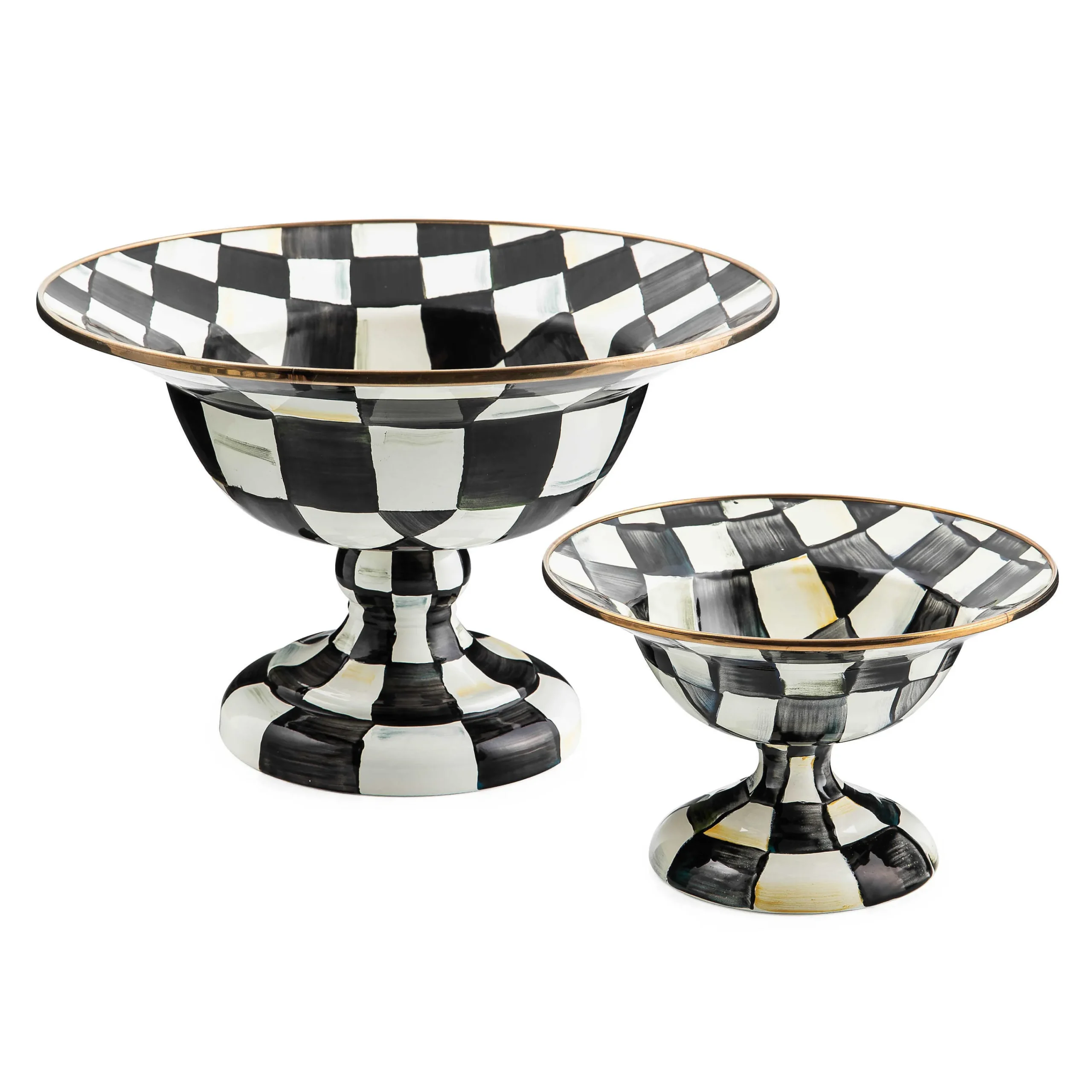 MacKenzie-Childs Serveware<Courtly Check Large Compote