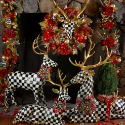 MacKenzie-Childs Holiday|Room Accents<Courtly Check Large Deer