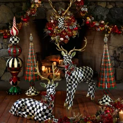 MacKenzie-Childs Holiday|Room Accents<Courtly Check Large Deer