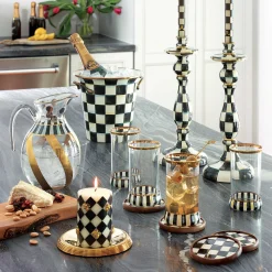 MacKenzie-Childs Candles & Fragrances|Table Accessories<Courtly Check Large Enamel Candlestick