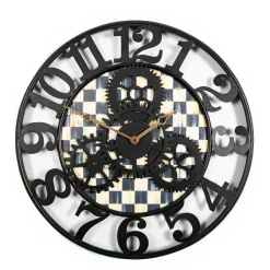 MacKenzie-Childs Room Accents<Courtly Check Large Farmhouse Wall Clock