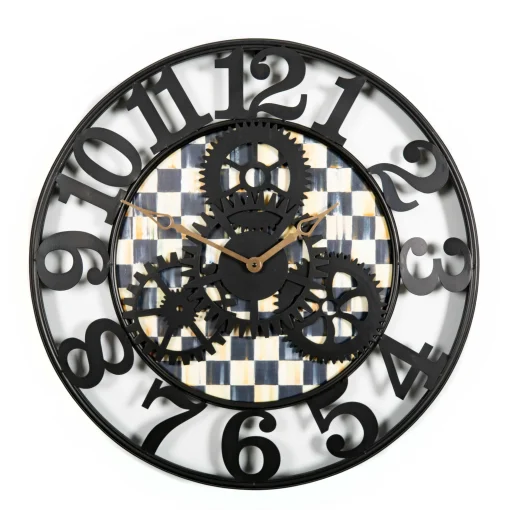MacKenzie-Childs Room Accents<Courtly Check Large Farmhouse Wall Clock