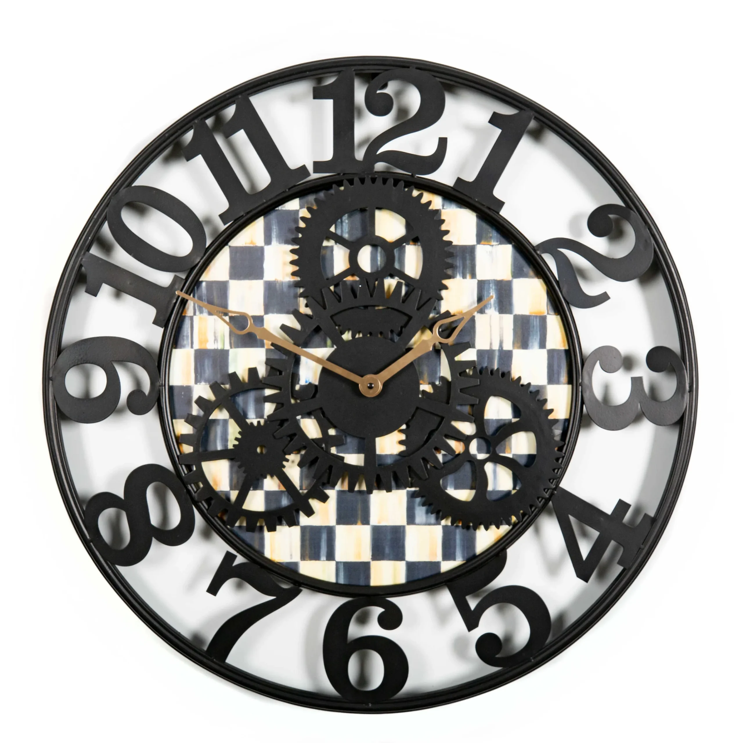 MacKenzie-Childs Room Accents<Courtly Check Large Farmhouse Wall Clock