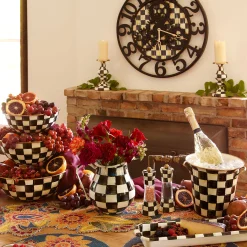 MacKenzie-Childs Room Accents<Courtly Check Large Farmhouse Wall Clock