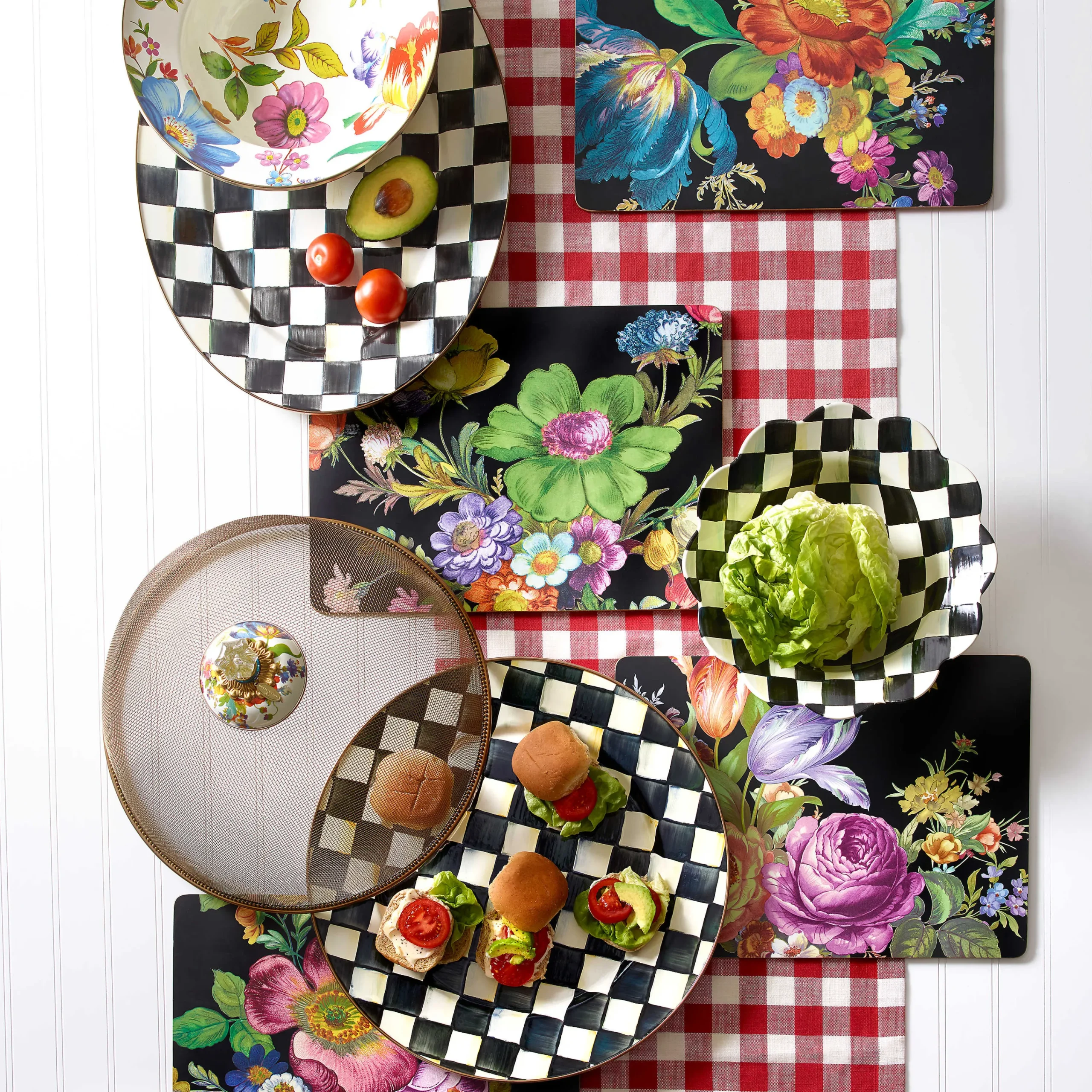 MacKenzie-Childs Bar Entertaining|Serveware<Courtly Check Large Oval Platter