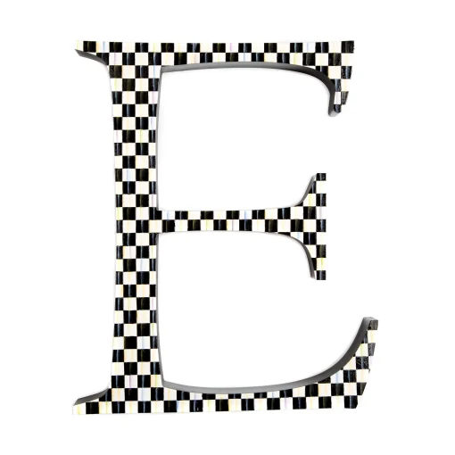 MacKenzie-Childs Room Accents<Courtly Check Letter - E