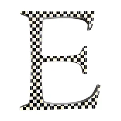 MacKenzie-Childs Room Accents<Courtly Check Letter - E