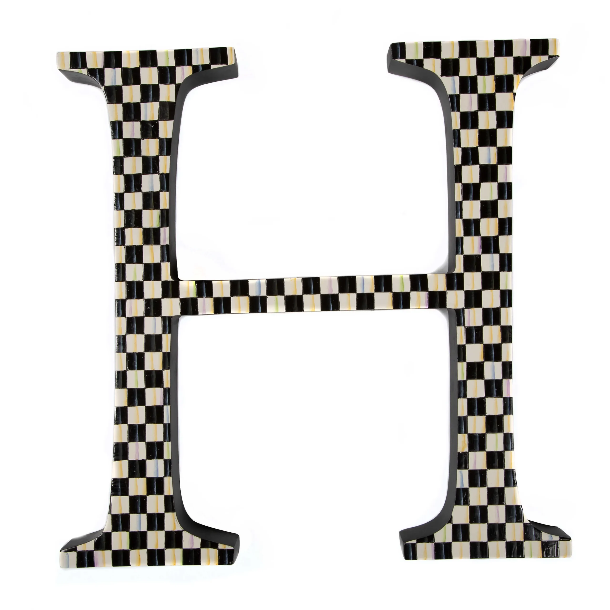 MacKenzie-Childs Room Accents<Courtly Check Letter - H