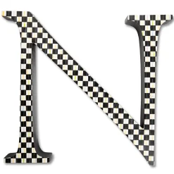 MacKenzie-Childs Room Accents<Courtly Check Letter - N