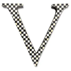 MacKenzie-Childs Room Accents<Courtly Check Letter - V