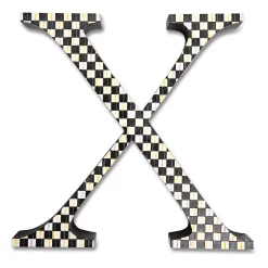 MacKenzie-Childs Room Accents<Courtly Check Letter - X