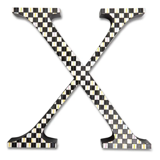MacKenzie-Childs Room Accents<Courtly Check Letter - X