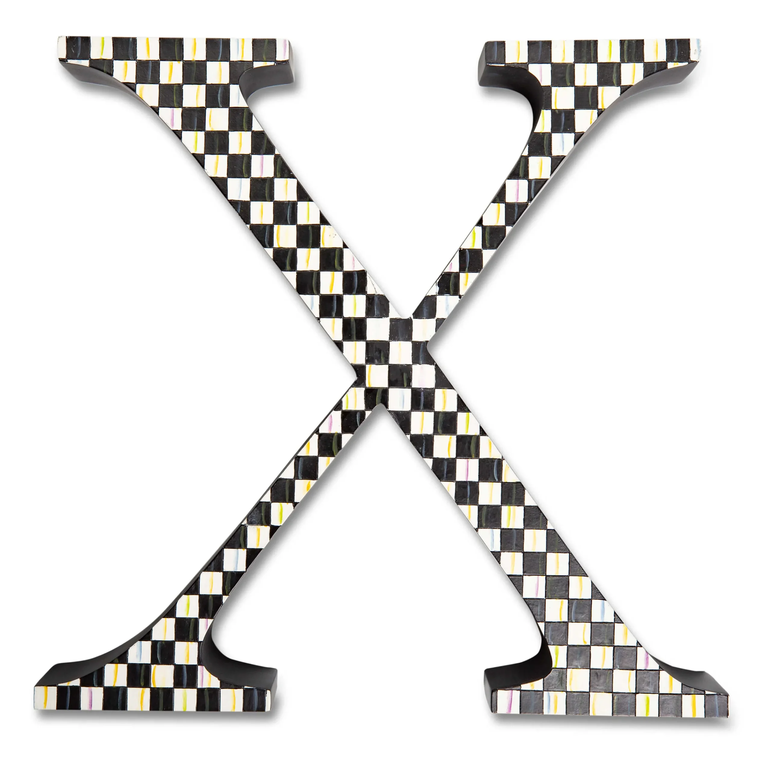 MacKenzie-Childs Room Accents<Courtly Check Letter - X