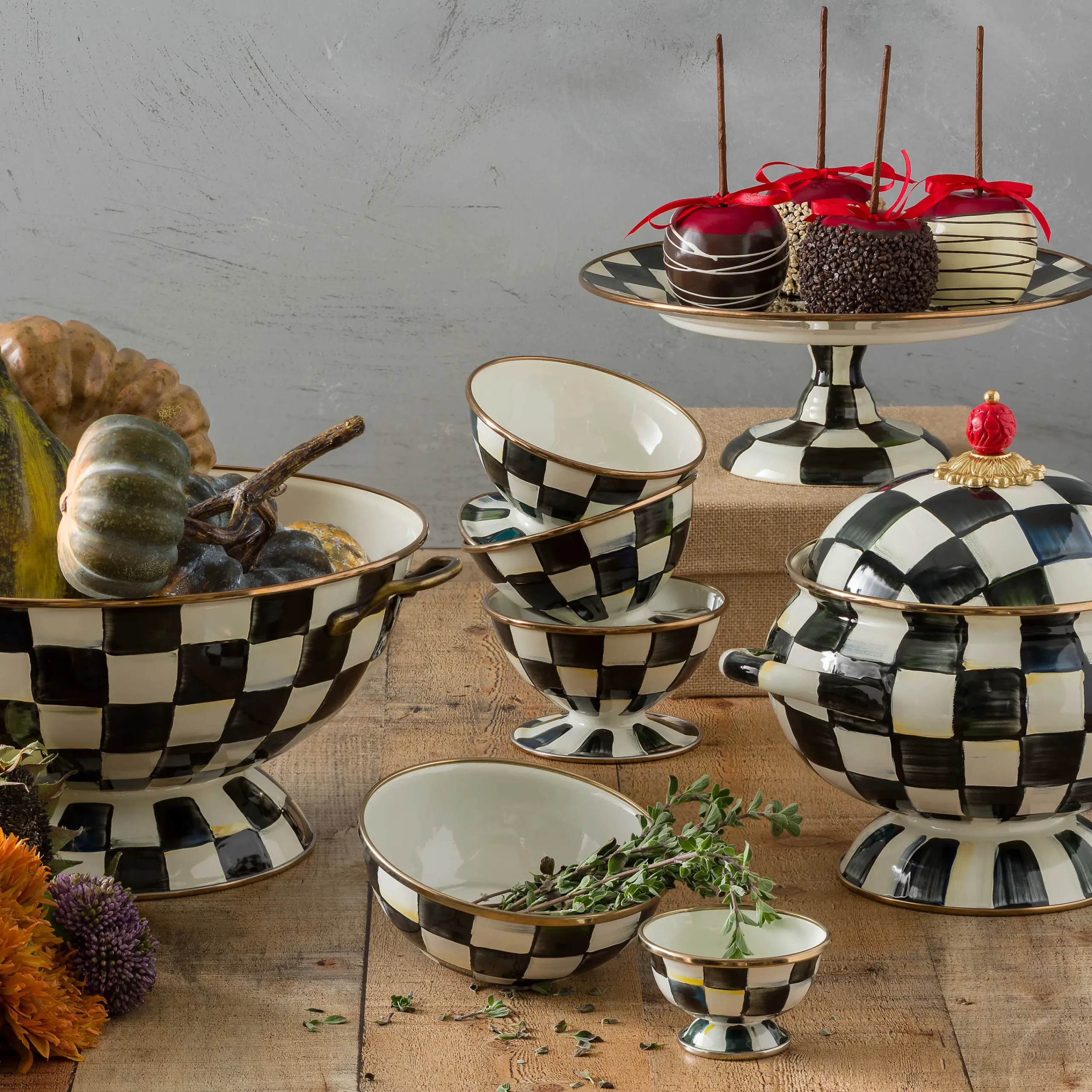 MacKenzie-Childs The Coffee Shop|Serveware<Courtly Check Little Sugar Bowl