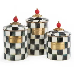 MacKenzie-Childs Room Accents|Kitchen Storage & Organization<Courtly Check Medium Canister