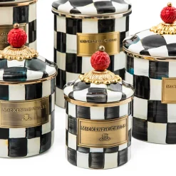 MacKenzie-Childs Room Accents|Kitchen Storage & Organization<Courtly Check Medium Canister