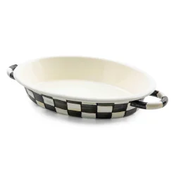 MacKenzie-Childs Fall Entertaining|Cookware & Bakeware<Courtly Check Medium Oval Gratin Dish