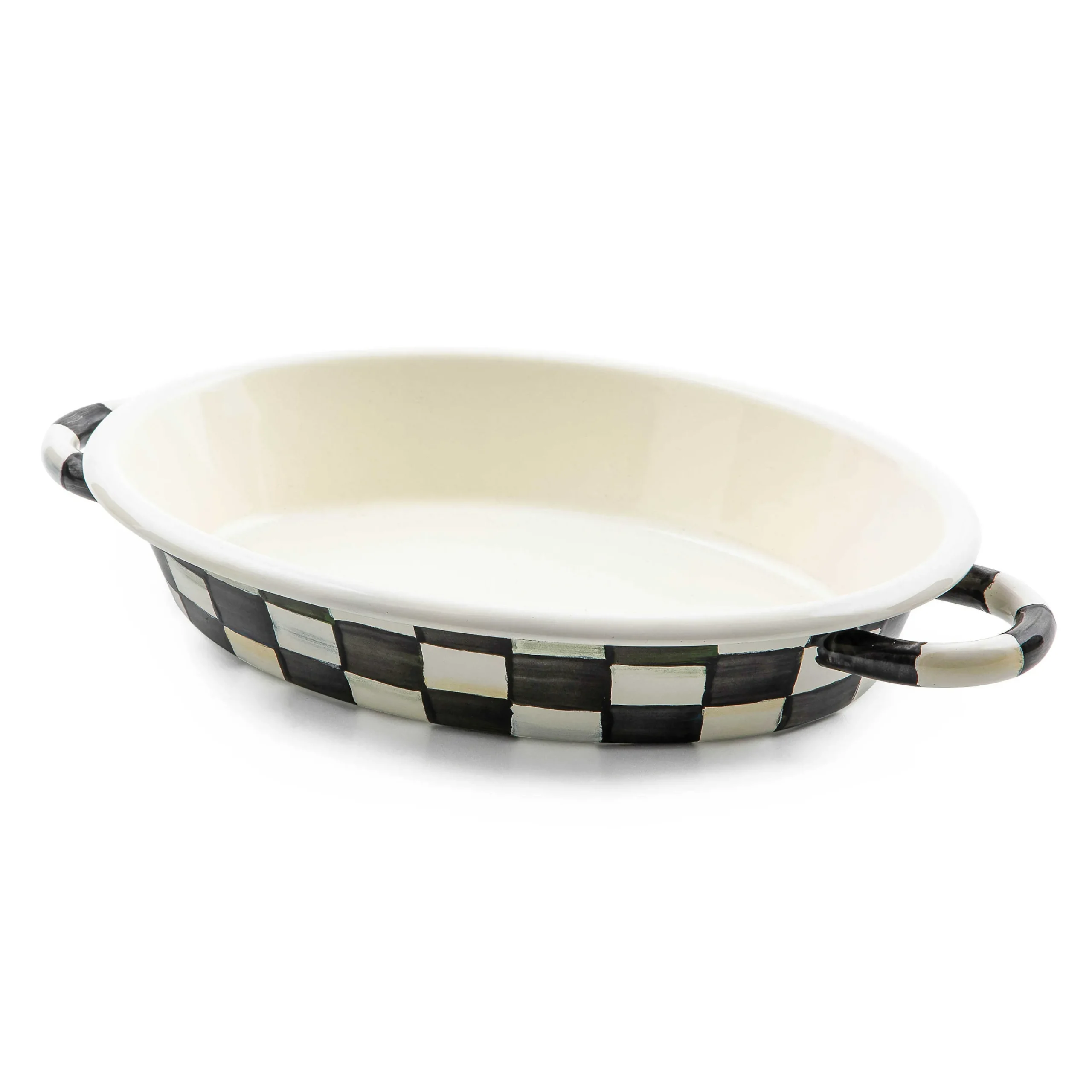 MacKenzie-Childs Fall Entertaining|Cookware & Bakeware<Courtly Check Medium Oval Gratin Dish