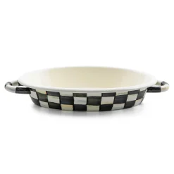 MacKenzie-Childs Fall Entertaining|Cookware & Bakeware<Courtly Check Medium Oval Gratin Dish