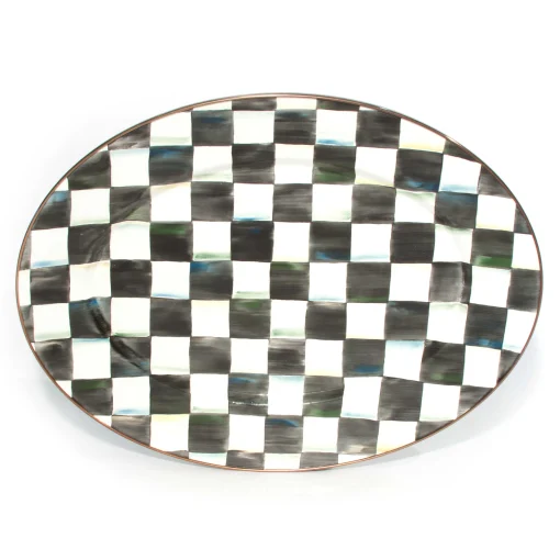 MacKenzie-Childs Bar Entertaining|Serveware<Courtly Check Medium Oval Platter