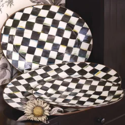 MacKenzie-Childs Bar Entertaining|Serveware<Courtly Check Medium Oval Platter