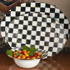 MacKenzie-Childs Bar Entertaining|Serveware<Courtly Check Medium Oval Platter