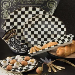 MacKenzie-Childs Bar Entertaining|Serveware<Courtly Check Medium Oval Platter