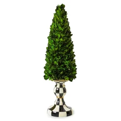 MacKenzie-Childs Greenery & Florals<Courtly Check Medium Pedestal Boxwood Tree
