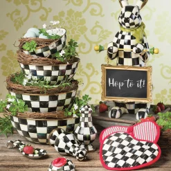 MacKenzie-Childs Easter|Spring<Courtly Check Menu Rabbit