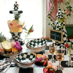 MacKenzie-Childs Easter|Spring<Courtly Check Menu Rabbit