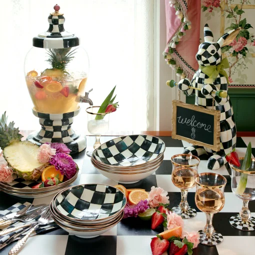 MacKenzie-Childs Easter|Spring<Courtly Check Menu Rabbit