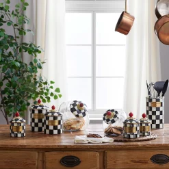 MacKenzie-Childs Room Accents|Kitchen Storage & Organization<Courtly Check Mini Canister