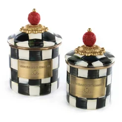 MacKenzie-Childs Room Accents|Kitchen Storage & Organization<Courtly Check Mini Canister