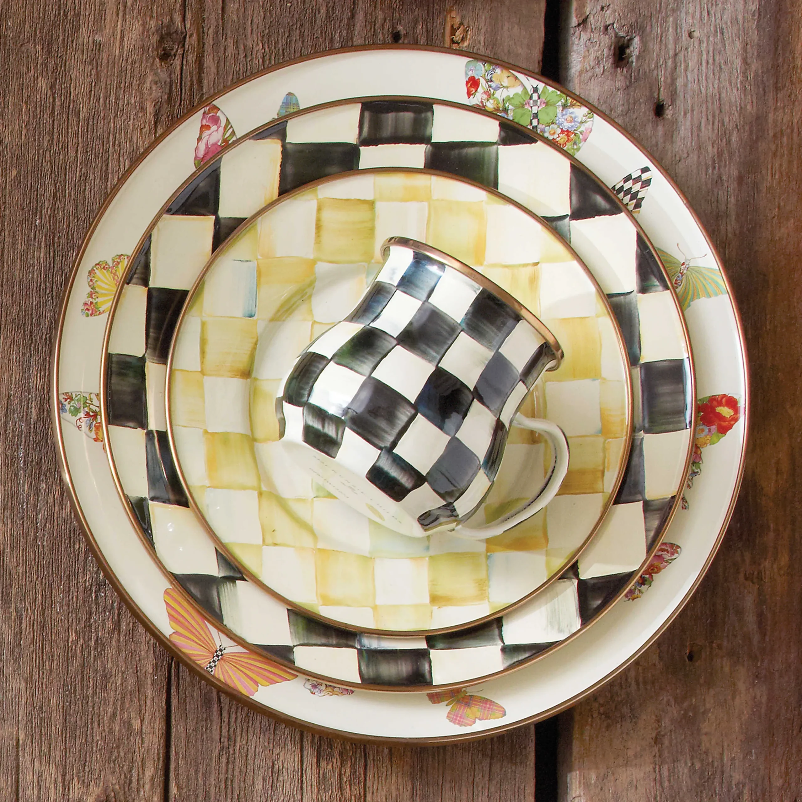 MacKenzie-Childs The Coffee Shop|Fall Entertaining<Courtly Check Mug