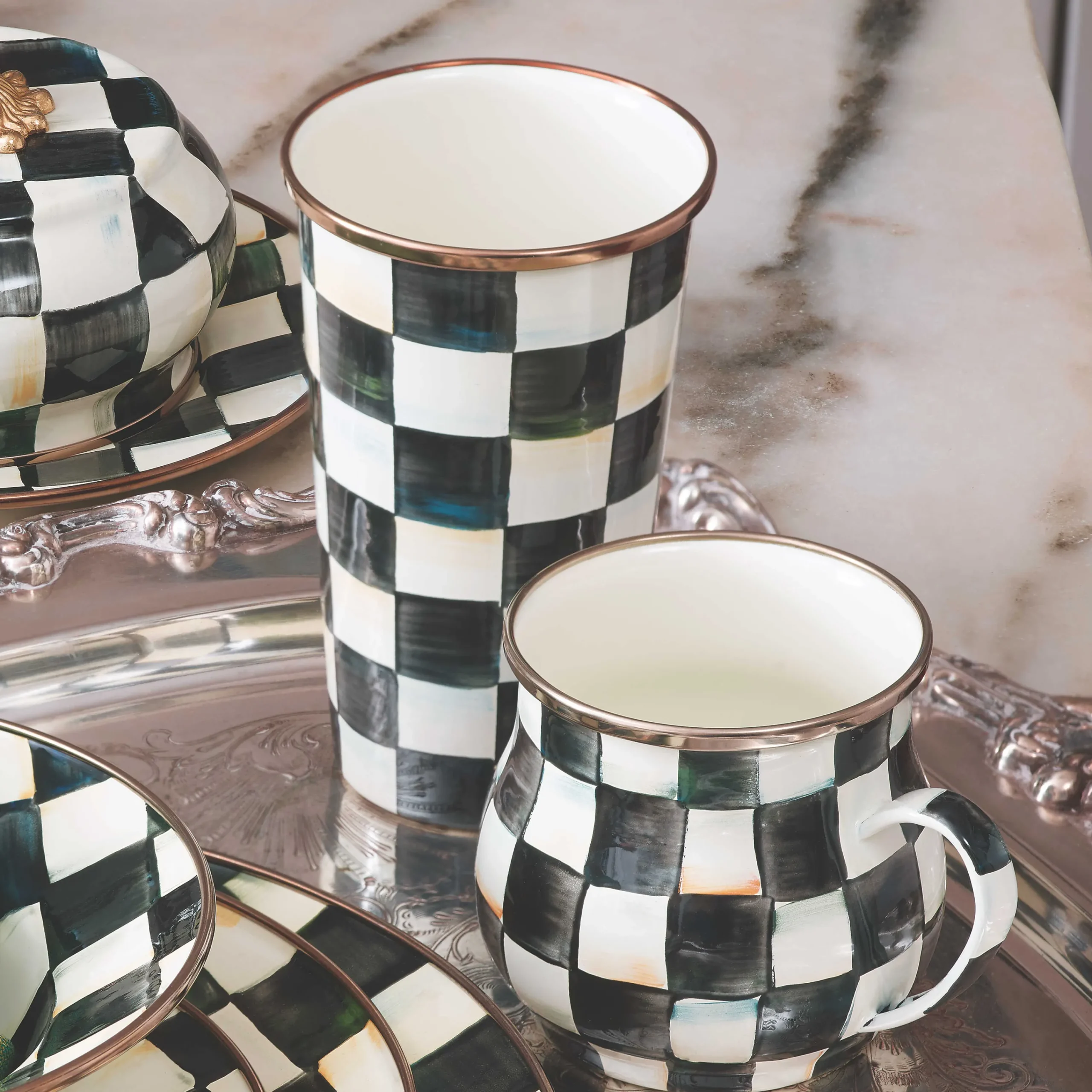 MacKenzie-Childs The Coffee Shop|Fall Entertaining<Courtly Check Mug