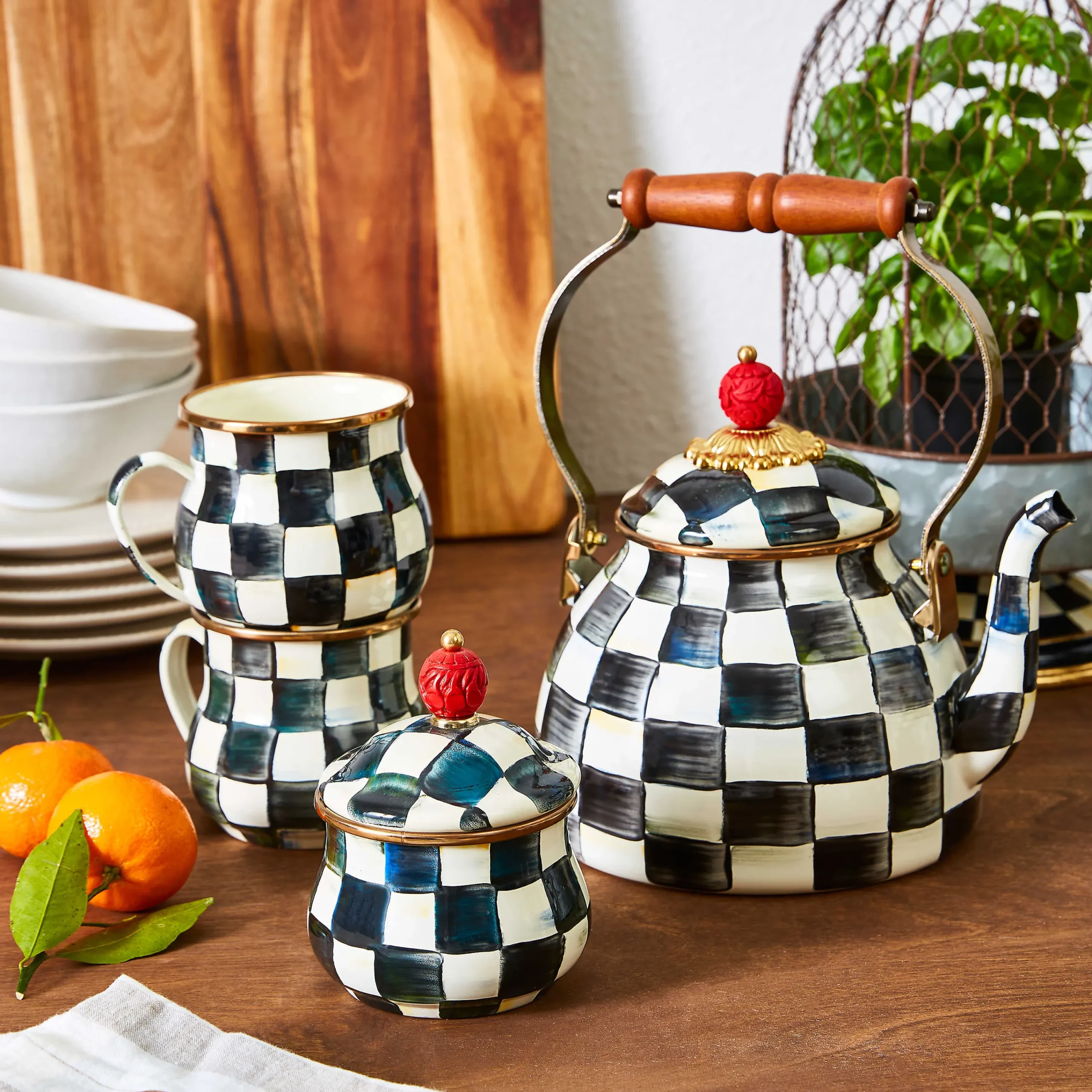 MacKenzie-Childs The Coffee Shop|Fall Entertaining<Courtly Check Mug